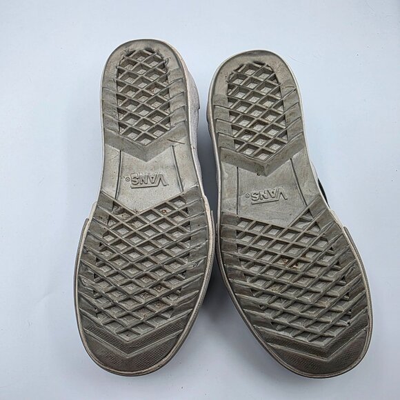 Vans Old Skool Stacked Womens Size 5 Shiny Black Silver White Platform Sneaker - Picture 8 of 13